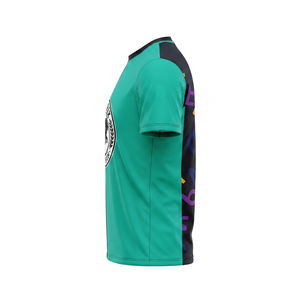 เสื้อวิ่งมาราธอนผู้ชายแบบแห้งเร็ว ระบายอากาศได้ดี พร้อมโลโก้สั่งทำ ขายส่ง OEM เสื้อยืดกีฬาแขนสั้นสะท้อนแสง ชุดกีฬา - Product Image 3