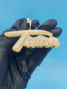 จี้เพชรโมอิสซาไนต์ VVS แบบ Iced Out รูปตัวอักษร จี้หรูหราสไตล์ฮิปฮอป ผ่านการทดสอบเพชร จี้ตัวอักษรย่อสำหรับผู้ชาย - Product Image 5