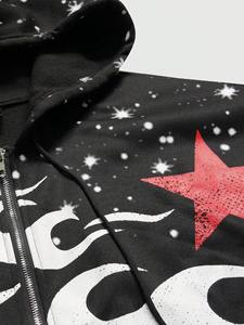 Sweat-shirts à capuche zippés pour hommes, imprimés graphiques, coton lourd 400 GSM, streetwear, fabricant de vêtements en gros OEM - Product Image 4