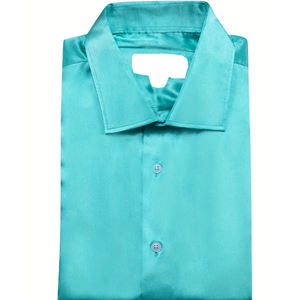 Chemise de travail à manches courtes en polyester pour homme, couleur turquoise, confortable, respirante, uniforme de mécanicien, utilisation en garage automobile - Product Image 5