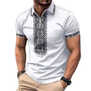 Camiseta de Golf para Hombre, de Secado Rápido, con Spandex/Algodón, Estampada, con Logotipo Frontal Bordado Personalizado, Tejida, Directo de Fábrica - Product Image 2