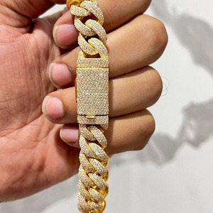 Good Selling Diamond Hip Hop <b>Bracelet</b> Dazzling Statement Fashion Jewelry for <b>Men</b> Women Party Wedding Available For Sale - Product Image 4