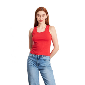 Camiseta sin mangas de algodón para mujer, la más vendida al por mayor, cómoda y ideal para yoga, gimnasio, deportes y ropa de playa. - Product Image 1