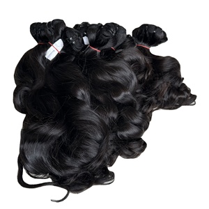 Proveedor Delgado Precio al por mayor Paquete Onda rizada Donante único Doble dibujado Personalizado Estilo de cabello caliente Tiempo - Product Image 3