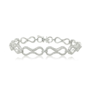 2.60 Cttw Natural White Round Cut Diamonds Prong <b>Set</b> Tennis Bracelet 925 Sterling Silver 7 Inch for Women - Product Image 1