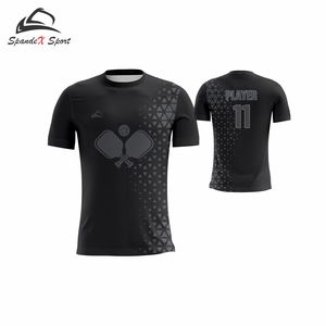 Custom <b>100</b>% <b>Polyester</b> Worsted Anti-Pilling High Quality Pickelball T <b>Shirt</b> Custom Logo Design Neck Digital Printing Short Sleeve - Product Image 5