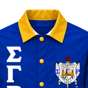 เสื้อแจ็คเก็ตกันลม Sigma Gamma Rho สำหรับผู้หญิง ลายกรีก แบบซิปพิมพ์ลายตามสั่ง เสื้อคลุมกีฬา ขายส่งจำนวนมาก - Product Image 3