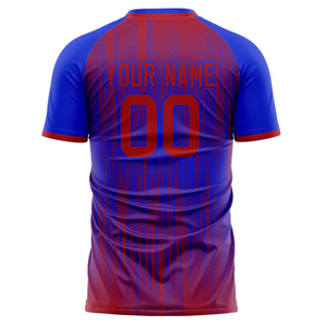 เสื้อฟุตบอลขายส่ง ชุดทีมฟุตบอล ชุดสโมสร โรงเรียน สถาบันฝึกสอน รับผลิตตามแบบ OEM โพลีเอสเตอร์ 100% ปักลาย 3 มิติ แขนสั้น - Product Image 3
