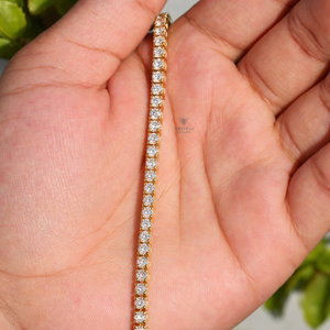 Lab Grown Tennis Diamond <b>Bracelet</b> 2mm/3mm/4mm/5mm 18K Solid Gold Rhodium DEF Color IGI Certified Fully Iced Hip-Hop Luxury Gift - Product Image 2
