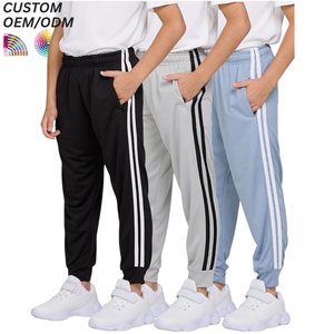 Pantalon de survêtement décontracté pour garçons, en coton tricoté 100 %, couleur unie, écologique, respirant, séchage rapide, avec logo personnalisé, collection automne - Product Image 1