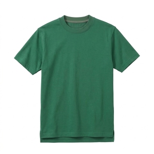 Camiseta de Manga Corta para Hombre, Cuello Redondo, 100% Algodón Jersey, Corte Regular Informal, Color Sólido, Diseño Liso - Product Image 4
