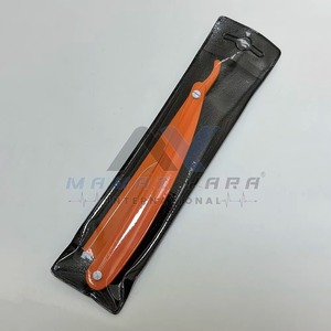 Professional Men Grooming Stainless Steel Sliding Razor Manual Folding Replaceable Single Blade <b>Orange</b> <b>Slide</b> Lock Barber Razor - Product Image 1