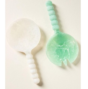 Handmade Eco-Friendly Colorful Resin Salad <b>Tools</b> Durable Dishwasher Safe Spoon Fork Set for Restaurants Hotels Catering Parties - Product Image 3