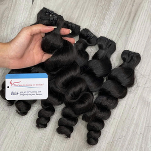 Vente en gros de cheveux humains bruts 100% vietnamiens, extensions de cheveux humains ondulés à la vapeur, mèches de cheveux bruts double drawn - Product Image 6