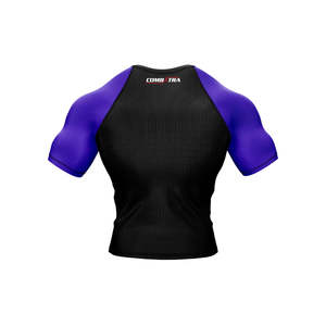 Wholesale Sublimation Printed Mma Rash Guard for Men Men's Short <b>Sleeve</b> Compression Rashguard Bjj with side panels - Product Image 3