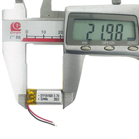 Cellule de poche rechargeable certifiée KC 3.7V 50mAh batterie Lipo pour jouets et montres modèle 381020 Li polymère batterie 3.7v 50mah