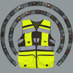 Mens High Visibility Reflective Safety Vest Lightweight Workwear for Construction Traffic Control and <b>Warehousing</b> - Product Image 2