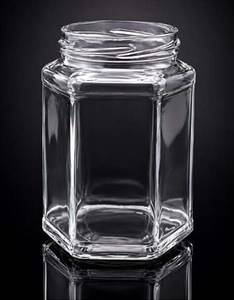 Most Selling Clear 400 ml Hexa Glass <b>Jar</b> with Lid for Kitchen Pantry Storage Food Packaging Homemade Products <b>Pickles</b> - Product Image 2