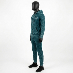 Chándal de Invierno de Alta Calidad con Capucha, Ligero, Transpirable, Corte Regular, Lavado Ácido, Unisex, Ropa Urbana - Product Image 2