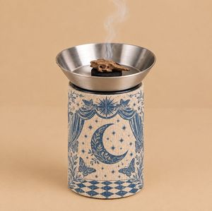 Quemador de Incienso Bakhoor de Madera de Pino Trenzado, Estilo Indio y Árabe, Ecológico, para Aromaterapia, con Caligrafía Árabe Dorada, Venta al Por Mayor - Product Image 2