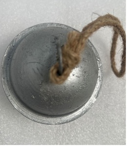 Handmade <b>Silver</b> Iron Cow Bell With Jute Rope Hanging Decorative Rustic Farmhouse Outdoor Garden Accent Piece - Product Image 3