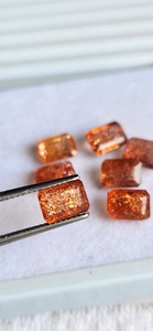 Pierre de soleil naturelle de qualité exceptionnelle et de catégorie AAA+, forme octogonale, taille 6x8 à 10x12 mm, pierre précieuse en vrac, pour la fabrication de bijoux. - Product Image 2