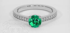 Piedra Suelta de Esmeralda Verde Corte Redondo, Natural y Sintética, Tamaños Personalizados para Joyería - Product Image 2