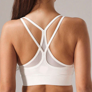 2026 Women’s <b>Leopard</b> <b>Print</b> Plus Size Fitness Bra Deep V Neck Cross Back Strappy Yoga Workout <b>Top</b> Removable Pads Breathable <b>High</b> - Product Image 6
