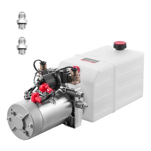 Centralina Idraulica da 6 Quarti a Doppio Effetto per Rimorchio Ribaltabile con Pressione Massima di Scarico di 3200 PSI, Portata di 0,91 GPM, 12V DC - Product Image 1