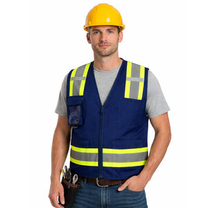 Chaleco de Seguridad Reflectante de Alta Visibilidad con Cremallera y Múltiples Bolsillos, Chaqueta Reflectante para Seguridad Vial - Product Image 1