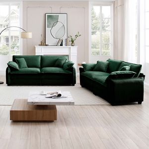Set di Divani Moderni a Due Posti per Soggiorno e Camera da Letto Composto da Due Pezzi di Divani Marca G - Product Image 2