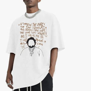 Hip Hop Longline T-shirts Mode imprimé Ras Du Cou Coton T-Shirt À Manches Courtes Premium conception personnalisée imprimé hip hop T-shirts - Product Image 3