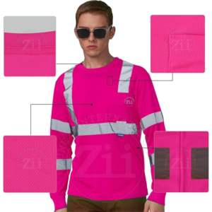 เสื้อกันภัยแบบสะท้อนแสง แขนยาว ผ้าโพลีเอสเตอร์ 100% ทนไฟ มาตรฐาน ANSI Class 1 และ EN ISO 20471 Class 1 กันน้ำ - Product Image 2