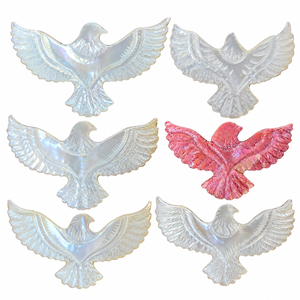Natural Mother of Pearl Eagle Pendants Carved Shell <b>Jewelry</b> <b>Charms</b> for Necklace Making DIY Craft Accessories - Product Image 1
