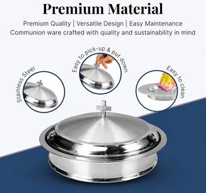 Stainless Steel 304 Chafing Dish Buffet Server <b>Food</b> <b>Warmer</b> Round Catering Serving <b>Tray</b> With Lid - Product Image 2
