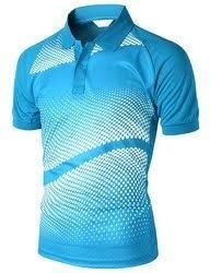 Chemises personnalisées en polyester tricoté pour hommes, impression numérique, anti-plis, col rond, poche, manches courtes, haute qualité, fitness, tout usage - Product Image 2