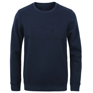 Wholesale Solid Color Men's Crewneck <b>Sweatshirt</b> Plus Size <b>Fleece</b> Pullover for Daily Casual Use - Product Image 4
