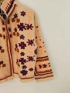 Nouvelle veste en coton brodée Suzani, manteau en coton Suzani, veste d'hiver, manteau Suzani, veste courte Suzani, veste brodée à la main - Product Image 3