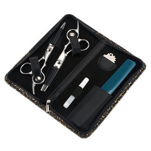 <b>Barber</b> Kit Scissor <b>Set</b> with Razors Black Beauty Saloon Kit Use <b>Barber</b> Thinner Hair Cutting Scissors for Adults Whole Sale Price - Product Image 1