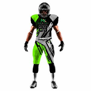 Conjunto de Uniforme de Fútbol Geométrico Neón Personalizado para Hombre, Jersey Sublimado, Pantalones Acolchados, Ropa Deportiva de Equipo, Kit de Equipamiento para Juegos, Ventas OEM - Product Image 2