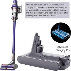 Batterie lithium-ion de remplacement pour V10 ANIMAL V10 ABSOLUTE V10MOTORHEAD V10 FLUFFY et chargeur d'origine - Product Image 6