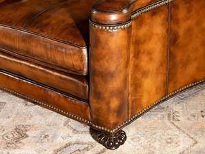 Handcrafted Genuine Leather Chesterfield <b>Sofa</b> Vintage Tufted Three Seater Straight Arms Brown Finish <b>Wood</b> <b>Frame</b> Transitional - Product Image 5