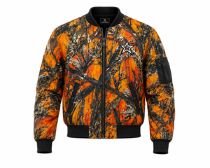 เสื้อแจ็คเก็ตบอมเบอร์สตรีทแวร์แบบสั่งทำ OEM ผ้าโพลีเอสเตอร์พิมพ์ลายแบบ Sublimation เต็มตัว ผู้ผลิตเสื้อแจ็คเก็ตลายพรางป่า จัดจำหน่ายจากโรงงาน - Product Image 3