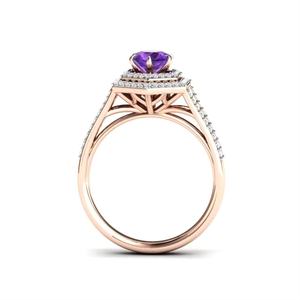 925 argent Sterling belle bague en pierres précieuses améthyste africaine naturelle en gros usine de bijoux en argent de l'Inde boutique maintenant - Product Image 3