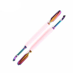 Empujador de Cutículas de Acero Inoxidable Rosa y Arcoíris, Limpiador de Uñas de Alta Calidad, Logotipo y Color Personalizados, GSI INDUSTRIES - Product Image 4