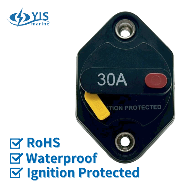 High Quality Brands Saltwater-resistant Panel Reset DC Circuit Breaker for trolling motor protection
