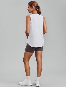 Camiseta sin mangas acanalada ajustada para mujer, elástica, informal, básica, suave, cómoda, de moda de verano, para uso diario, de secado rápido - Product Image 4
