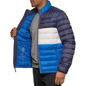 Men's Designer Canvas Puffer Jacket Waterproof Winter Quilted <b>Bubble</b> <b>Coat</b> with Down Custom Logo on Front for Outdoor Use - Product Image 6