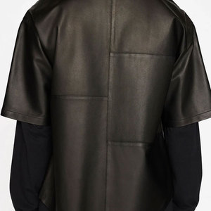 Servicio OEM, Diseño Personalizado, Camisas de Cuero para Hombre, Ropa Casual, Camisa de Cuero Negra para Hombre de Alta Calidad y Precio - Product Image 4