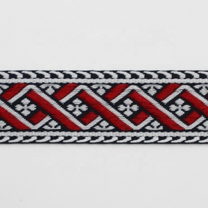 Sản Xuất 32Mm 35Mm Polyester Tribal Mô Hình Dân Tộc <span class=keywords><strong>Jacquard</strong></span> Ribbon Băng Cho Túi Dây Đeo - Product Image 4